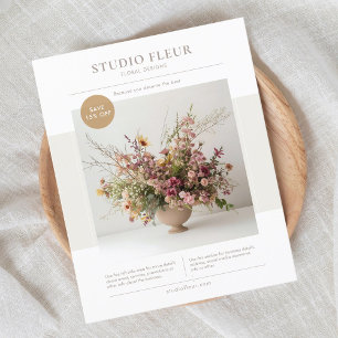 Modern Photo Blommigt Business Marknadsföring Flygblad