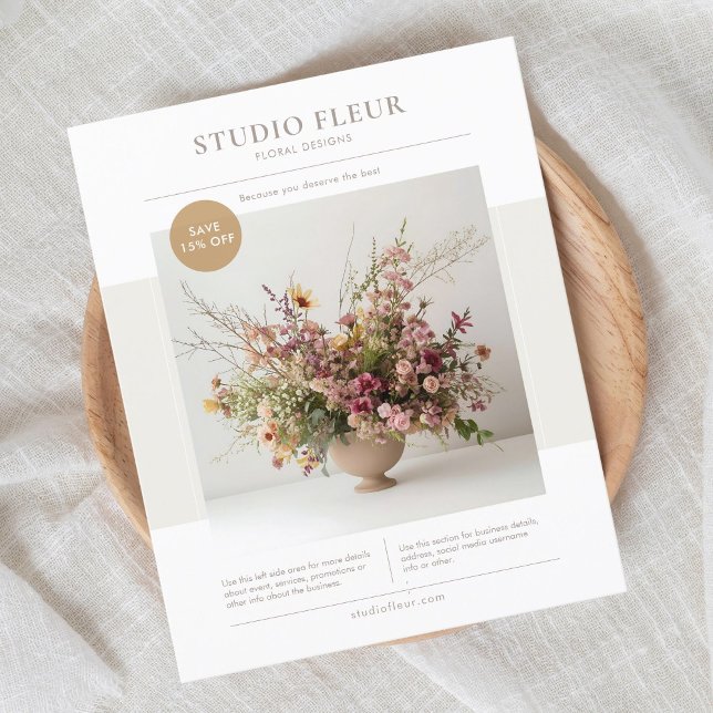 Modern Photo Blommigt Business Marknadsföring Flygblad (Skapare uppladdad)