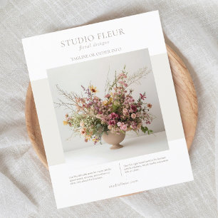 Modern Photo Blommigt Small Business Marknadsförin Flygblad