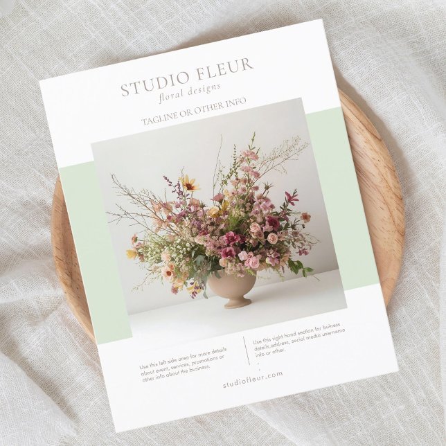 Modern Photo Blommigt Small Business Marknadsförin Flygblad (Skapare uppladdad)