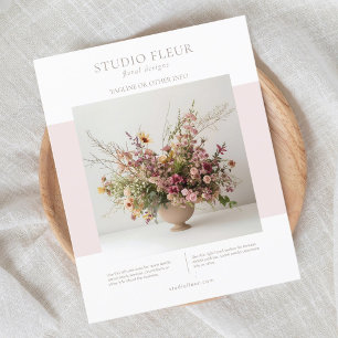 Modern Photo Blommigt Small Business Marknadsförin Flygblad