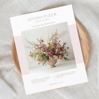Modern Photo Blommigt Small Business Marknadsförin Flygblad