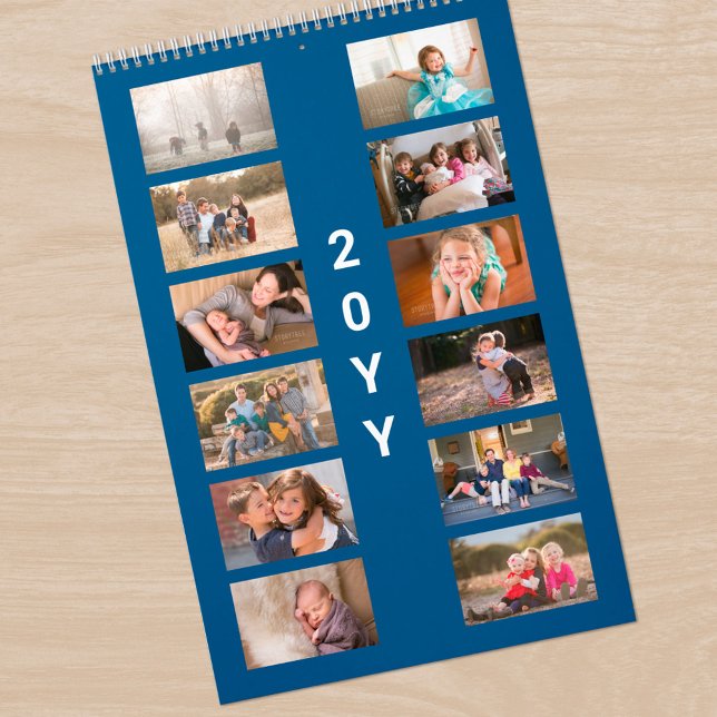 Modern Photo Blue Cover Kalender (Modern Photo Blue Cover Calendar, front cover)