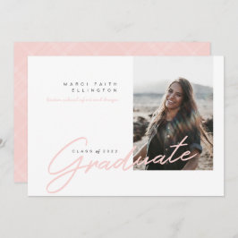 Modern Photo Blue Rosa Student Meddelande