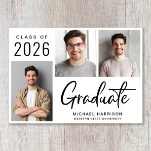 Modern Photo Bold Script-klass för 2025 Studenten Meddelande