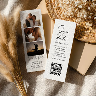 Modern Photo Booth 3-Photo Qr-kod Spara datum Mini Visitkort