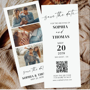 Modern Photo Booth Bookmark Bröllop Spara Datumet