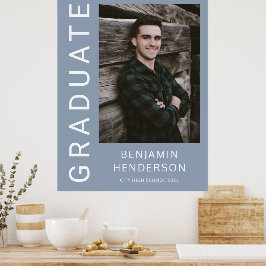Modern Photo Boy Blue Studenten Poster