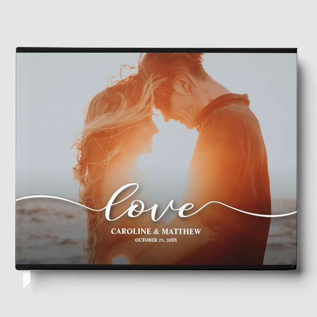 Modern Photo Bröllop Guest Bok (Framsida)