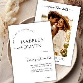 Modern Photo Bröllop spara datum Inbjudan-mall Inbjudningar
