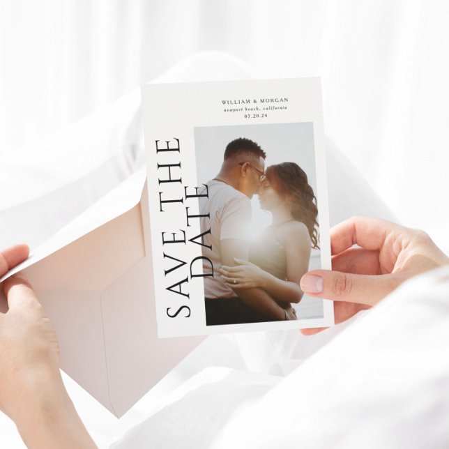 Modern Photo Bröllop-Spara i Lodrät D Spara Datumet (Skapare uppladdad)