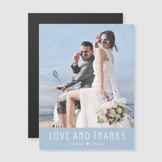 Modern Photo Bröllop Tack (Fram/baksida)