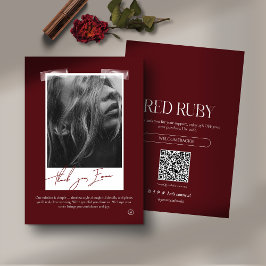 Modern Photo Business Thank You Card Tack Kort