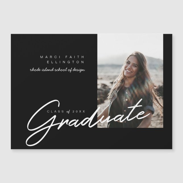 Modern Photo Classic Black Student-meddelande (Framsida)