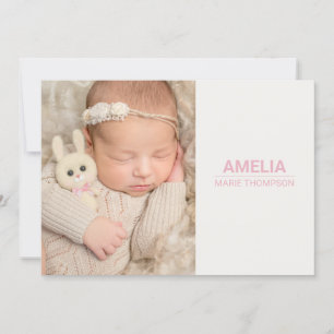Modern Photo Collage Birth Announcement Inbjudningar