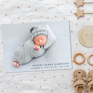 Modern Photo Collage Birth Meddelande
