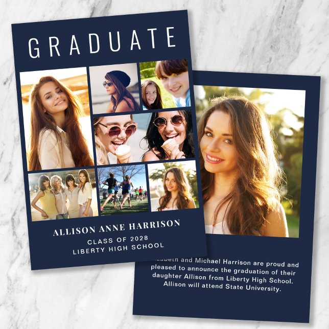 Modern Photo Collage Blue Studenten Meddelande (Skapare uppladdad)