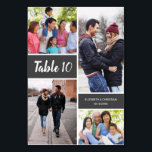 Modern Photo Collage Bröllop Bordsnummer<br><div class="desc">Modern Photo Collage Bröllop Bordsnummer: Anpassa din Kärlek-historia Gör din bröllopsmottagning verkligt unik och minnesvärd med våra moderna Photo Collage Bröllop-Bordsnummer. Lägg till en personlig beröring genom att visa favoritfoton i ett vackert kollage som på ett vackert sätt fångar din artikel i kärlek. Varje bordsnummer blir ett speciellt minnesmärke som...</div>