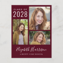 Modern Photo Collage Burgundy Studenten