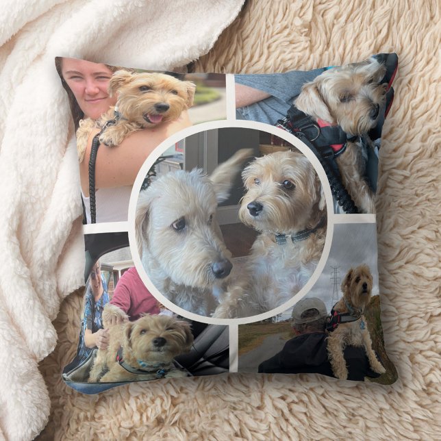 Modern Photo Collage Dekorativ kudde (Skapare uppladdad)