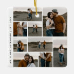 Modern Photo Collage Editable Färg Julgransprydnad Keramik<br><div class="desc">Skapa en unik personlig 9-fototäckfilt som en meningsfull gåva eller för att hedra minnet av en speciell händelse eller milstolpe. Klicka på knappen Redigera om du vill anpassa designen med foton och textinformation.</div>