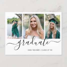 Modern Photo Collage Elegant Studenten Meddelande Vykort
