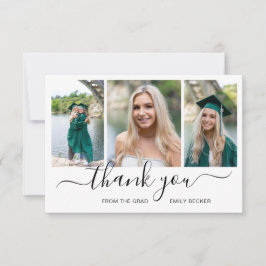Modern Photo Collage Elegant Studenten Tack Kort