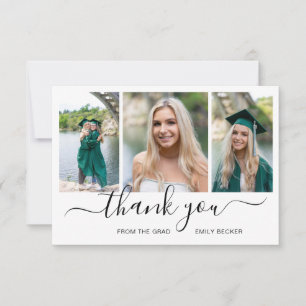 Modern Photo Collage Elegant Studenten Tack Kort