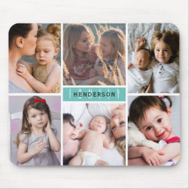 Modern Photo Collage Family Namn Musmatta