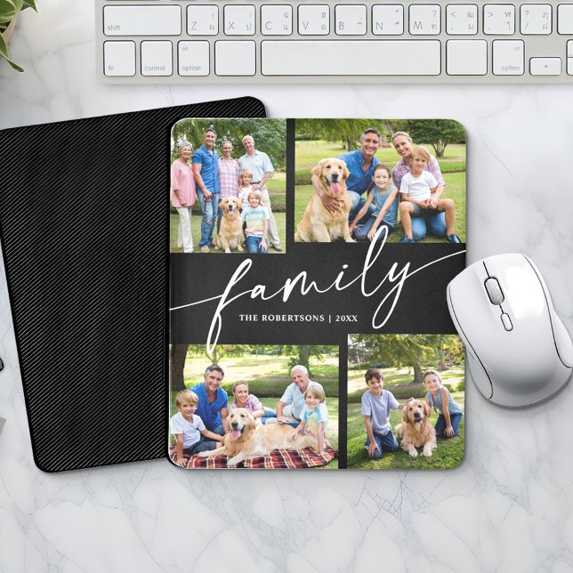 Modern Photo Collage Family Script Keepsake Musmatta (Skapare uppladdad)