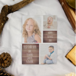 Modern Photo Collage Fars dag Card Inbjudningar