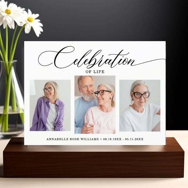 Modern Photo Collage Firande of Life Inbjudningar (Skapare uppladdad)