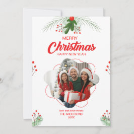 Modern Photo Collage God jul Helgdag Card Inbjudningar