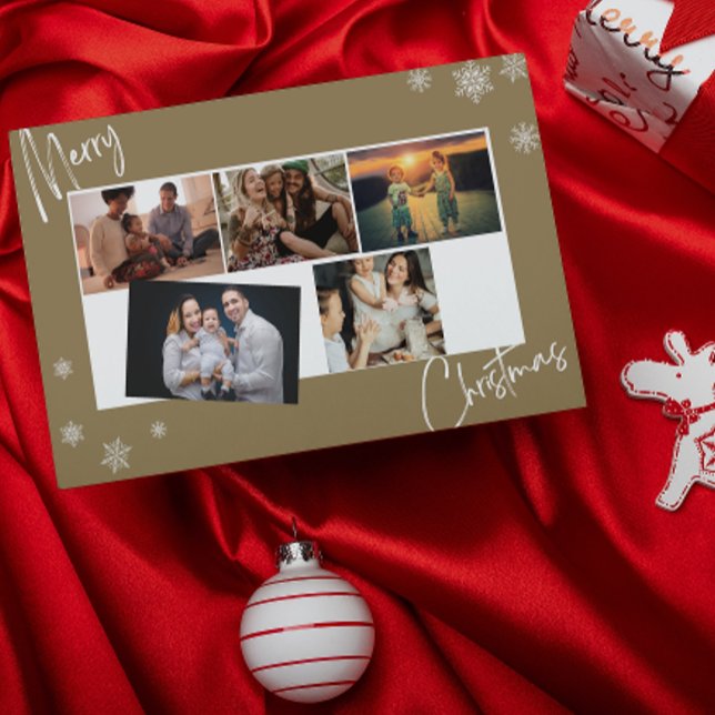 Modern Photo Collage God jul Helgdag Card Julkort (Skapare uppladdad)