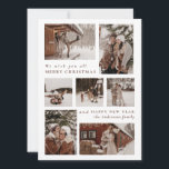 Modern Photo collage God jul Julkort<br><div class="desc">Fira säsongen i stil med vårt moderna sju fotosamlingskort för julgranar. Det här vackert designade kortet innehåller sju av dina favoritfoton som är ordnade i en ren och contemporary layout. Med elegantens skript får du en smula sofistikering på dina helgdagar. Perfekt för att dela minnesvärda stunder med vänner och familj,...</div>