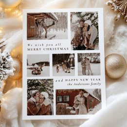 Modern Photo collage God jul Julkort