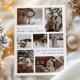 Modern Photo collage God jul Julkort