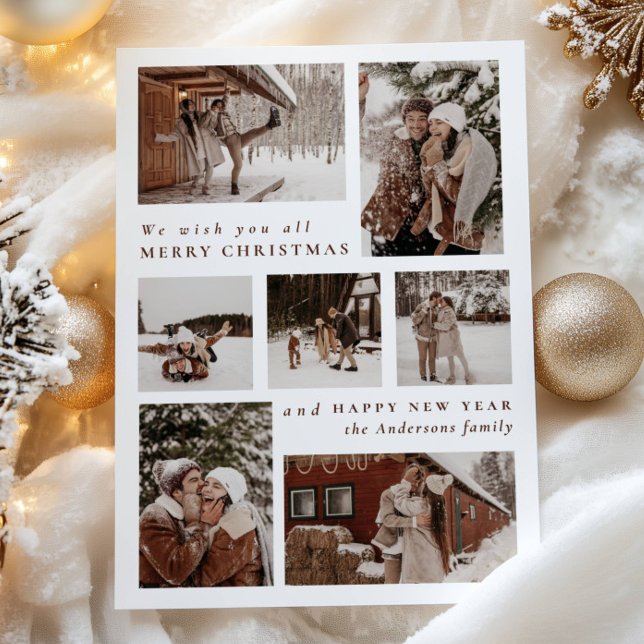 Modern Photo collage God jul Julkort (Skapare uppladdad)