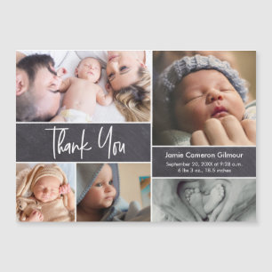 Modern Photo Collage Handlettering Baby Shower