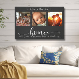 Modern Photo Collage Home, inte bara en Ställe Canvastryck