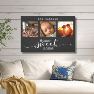 Modern Photo Collage Home Sweet Home Canvastryck