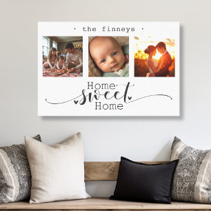 Modern Photo Collage Home Sweet Home Canvastryck