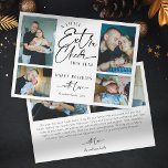 Modern Photo Collage i julklapp i Baby Julkort<br><div class="desc">Det här hjärtliga julkortet har en modern design med en gnutta spelande charm. Kortets framsida visar en underbar samling av familjefotografier, som belyser den nyaste medlemmen av deras familj. Hälsningen "A Little Extra Cheer this Year" är skrivet i en snyggt, handskrivet typsnitt, vilket ger en gnutta festglädje. Kortet fångar på...</div>