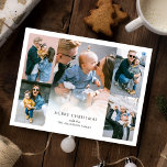 Modern Photo Collage jul-Helgdag Card Julkort<br><div class="desc">Den här snyggten och det förenklade fotokollage-kortet för designade julhälsningar är perfektens start på ditt christmas firande. Kortet innehåller 5 foton och en mallchristmas Julhälsningar. Alla teckensnitt i stilar kan ändras genom att klicka på länken för att anpassa ytterligare efter anpassning.</div>