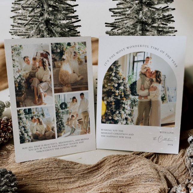 Modern Photo Collage-julkort Inbjudningar (Skapare uppladdad)