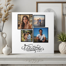 Modern Photo Collage Keepsak Valentiness Gift Kakelplatta