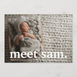 Modern Photo collage Meeting BIRTH ANNOUNCEMENT Inbjudningar