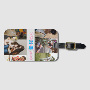 Modern Photo Collage monogrammed iPad Air Cover Bagagebricka