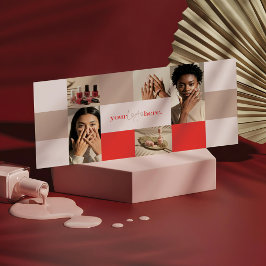 Modern Photo Collage Nail Salon Gift Voucher