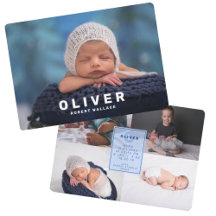 Modern Photo Collage Newborn Pojke Birth